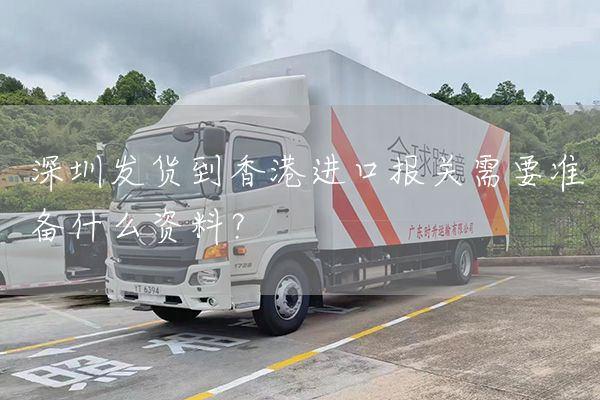 深圳發(fā)貨到香港進(jìn)口報(bào)關(guān)需要準(zhǔn)備什么資料？(圖1)