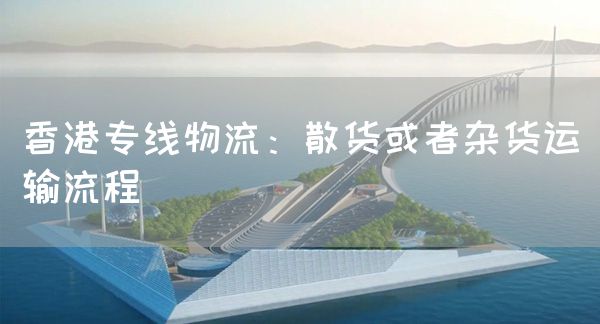 香港專線物流：散貨或者雜貨運(yùn)輸流程(圖1)