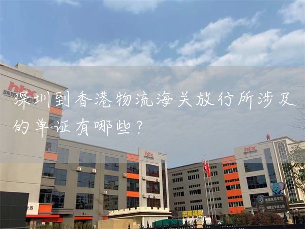 深圳到香港物流海關放行所涉及的單證有哪些？(圖1)